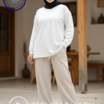 بنطلون ميلتون وايد ليج لون بيج