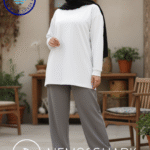 بنطلون ميلتون وايد ليج لون رمادي غامق