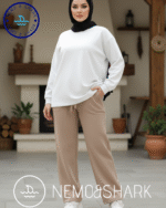 بنطلون ميلتون وايد ليج لون بني فاتح